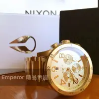 在飛比找旋轉拍賣優惠-Nixon 48-20 Gold 全金 三眼計時手錶