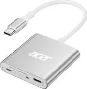 Acer USB-C SD 4.0 Card Reader Dual Slot SD And Micro SD Silver *NEW SEALED*