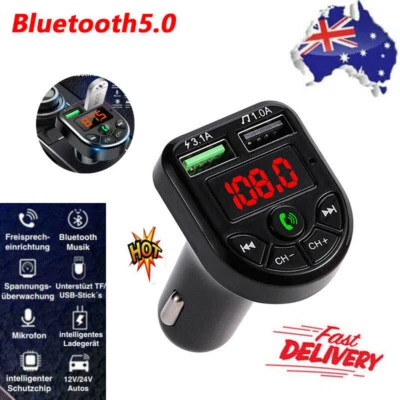 1X Auto Car MP3 Player Bluetooth FM Transmitter USB KFZ SD AUX Freisprechanla AU