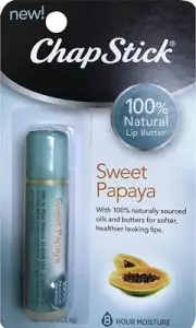 ChapStick 100% Natural Lip Butter Sweet Papaya 0.15 Oz (Pack Of 3)