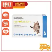 REVOLUTION (SELAMECTIN) 6 Pipettes for Cat 2.6 To 7.5 Kg Blue Pack