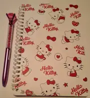 Hello Kitty Cute Spiral Notebook with Diamond Crystal Pen XQB-A5-62 (02)