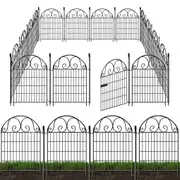 SpringUp 14 Panels Garden Fence with Gate Animal Barrier Flower Bed Outdoor Yard