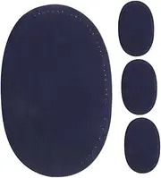 DOITOOL 2 Pair Oval Elbow Knee Patches Durable Faux Leather DIY Sewing Repair Patches for Jackets Pants Sweaters Easy Application Reinforcement Craft Clothing Accessories