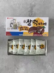 [LOTTE] Korean Rice Cake Chocolate Pie – Myungga Chaltteok Pie (6 Packs / Box)