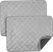 Milisten 2 Pack Washable Dog Pee Pads Reusable Pet Training Mats for Puppies Dogs Waterproof Absorbent Potty Pads Non-Slip Base