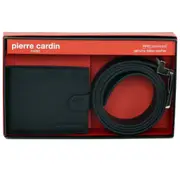 Pierre Cardin Mens RFID Wallet & Belt Gift Set - Black