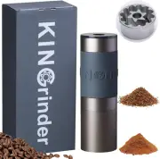 K2 Iron Grey Manual Hand Coffee Grinder 140 Adjustable Grind Settings for Aeropr