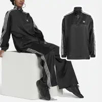 在飛比找Yahoo奇摩購物中心優惠-adidas 長袖 Original 女款 黑 白 半拉鍊 