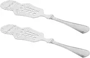 iplusmile 2pcs Stainless Steel Absinthe Spoon Multi Function Wormwood Filter for Cocktail Preparation Sugar Cube Dripper for Home Bar Use