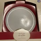 Set 4 Home Target Poinsettia Salad Plates w/24K Gold Rim New in Box 8” Retired