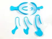 Dental Blue Plastic Impression Bite Registration Disposable Trays With Net 5Size