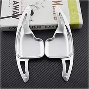 Car Steering Wheel Shift Paddles for B&MW F30 F31 F32 F10 F20 F22 F15 F16 X1 X3 X4 X5 X6 Car Accessories Car DSG Shifter Styling Accessories Extension Shifters 2pcs HTEOPOEKFR(Silver)