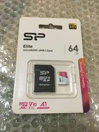 在飛比找露天拍賣優惠-SP廣穎 MicroSD U1 A1 64G記憶卡(含轉卡)