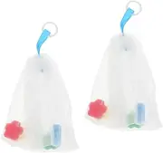 Healvian 2Pcs Portable Soap Foaming Pouches Cleansing Face Exfoliating Bags for Enhanced Lathering Lightweight and Travel Mesh Nets for Better Skin Cleaning Experience