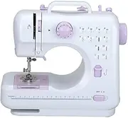 Portable Multifunction Sewing Machine with Foot Pedal,Mini 12 Stitches 2 Speed Heavy Duty Sew Machine, Electric Handheld Quilting Embroidery Overlock Quick Free-Arm Crafting Mending Sewing Machine Household Sewing Tool