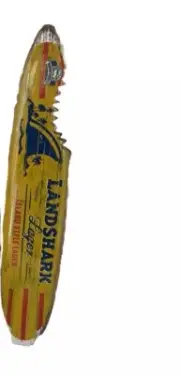 NIB New Landshark Lager Tap Handle Full Size 12" Shark Bite Surfboard