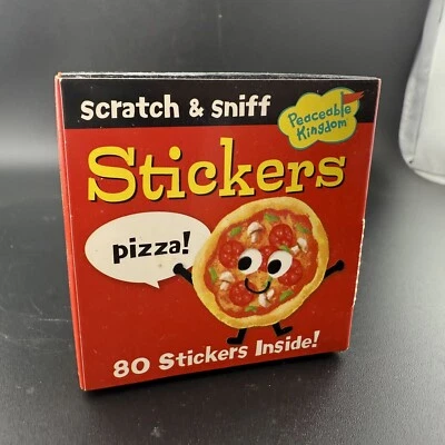 Peaceable Kingdom scratch & sniff stickers - 80 sticker roll -pizza