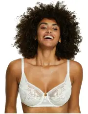 [Sans Complexe] Suzie Wired Sheer Lace Full Cup Bra in Ivory