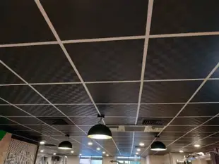(易成 石膏板 ) 輕鋼架 天花板 輕鬆 DIY 防火 防潮 ( 黑色 雲翼紋 PVC 貼合 石膏板 ) 非 矽酸鈣板