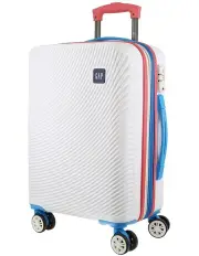 [GAP] Stripe 56cm Hard-Shell Cabin Suitcase in White