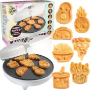 Waffle Wow! Fun Food Friends Mini Waffle Maker - 7 Kawaii Style Design Pan Cakes