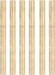 uxcell 6 Pcs Brass Round Rod, 8mm x 4" Lathe Bar Stock Brass Round Stock for Novelty Model Car Plane Boat Ship, Copper