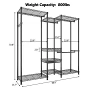 Wire Garment Rack Heavy Duty Clothes Rack,Closet Organizer Metal Garment Rack Po