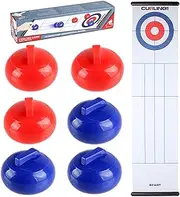Curling Board Game Table - Shuffleboard Tabletop Game Set - Family Sport Activity, Interactive Strategy Toy for Holiday Birthday
