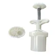 Hand Pressure Lotus Leaf Fondant Mooncake Mould Press Cookie Cutters Baking Tool