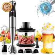 4-in-1 Electric Stick Blender 1000W Hand Mixer Chopper Beaker Whisk Set
