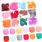 Healeved Bs Material Frosted Toe Nails Set 1 Box of 288 Fake Toe Nails Tips for Home and Professional Manicure Use