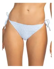 [Roxy] Gingham Tie Side Cheeky Bikini Bottom in Bel Air Minivich