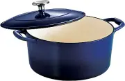Enameled Cast Iron Covered Dutch Oven Gradated Cobalt 5.5-Quart, 80131/075DS