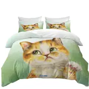 Funny Cats Whatever the Unsatisfied Kitten Quilt Cover
