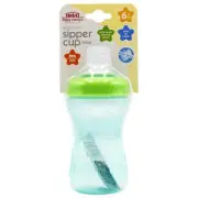 Heinz Baby Basics Silicone Sipper Cup Blue 300mL - Baby Bottles