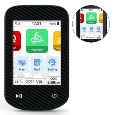 GPS Bike Computer Wireless Waterproof ANT+ Sensor and BT Compatible Offline Maps