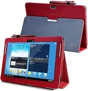 Kuesn for Samsung Galaxy Note 10.1 (2012 Edition) GT N8013 N8000 Flip case Cover - SCH-I925 Folio Stand Back Book Cover for GT-N8010 N8005 N8020 Tablet pu Leather case (Red)