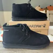 BEARPAW Skye Black II Suede Boots Women's Size 11 Lace Up NIB