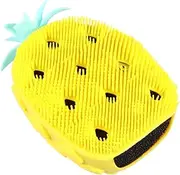 Baluue Body Scrub Silicone Brush Pineapple Shape Bath Brush Exfoliating Body Silicone Shower Brush Bathing Brush Family Massage Tool