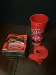 Tupperware LIGHTING MCQUEEN Set Sandwich Keeper & Tumbler Red Cars