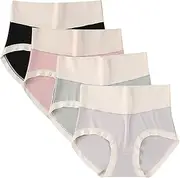 [Dress Cici] High Waisted Underwear, Soft Modal Stretchy Brief Panties for Women, 4 Pack
