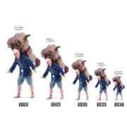 Resin 1/64 Primitive Man No.5 Scene Props Mini Diorama Miniature Figure Toys