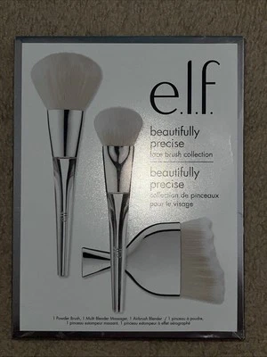 e.l.f. Beautifully Precise 3 Piece Set, Face Brush Collection