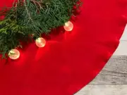 Red Christmas Tree Skirt Holiday Farmhouse Decorations Luxury Tree Skirt