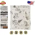 Cozy King Cotton Flannel Sheet Set with Charming Cottage Print & Deep Pocket