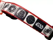 PETCO Star Wars DARK SIDE Dog Collar Medium Death Star Darth Vader NEW Black Red