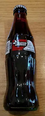 Coca-Cola 1993 SEASON GREETINGS FULL BOTTLE FREE SHIPPING