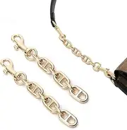 [Siuosory] 2 Pcs Women Purse Strap Extender for Coach Tabby Swinger Shoulder Strap Extender Bag Short Chain (Gold)