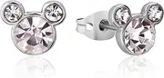 [Disney] Women's Mickey APR Birthstone earrings Stud Earrings, Silver, 1CM